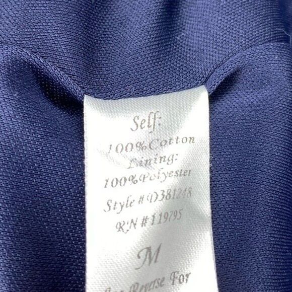 Francesca's Jun & Ivy Blue White Embroidered Floral Eyelet Fit & Flare Dress M - Picture 9 of 10